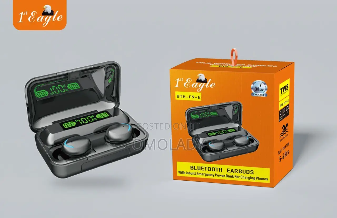 F9 Bluetooth Earbuds With Inbuilt Power Bank