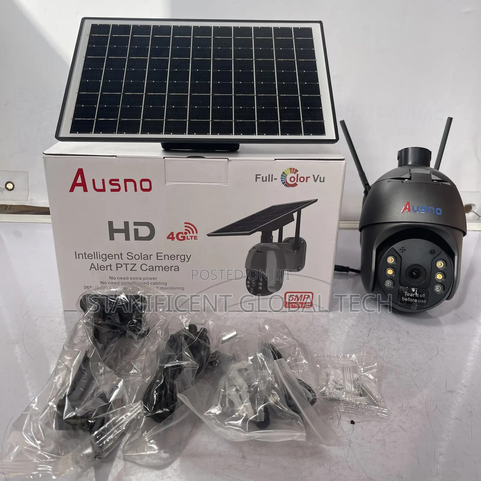 Ausno 5mp 4g Single Lens Solar Big Outdoor Camera (Ubox App)