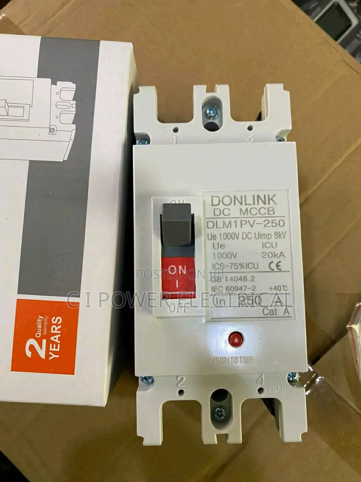 250a Dc McCb 2 Pole Breaker