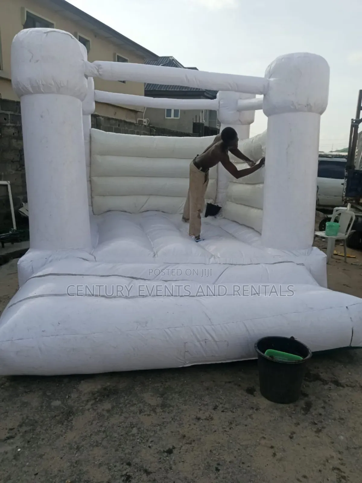 Clean White Bouncy Castle