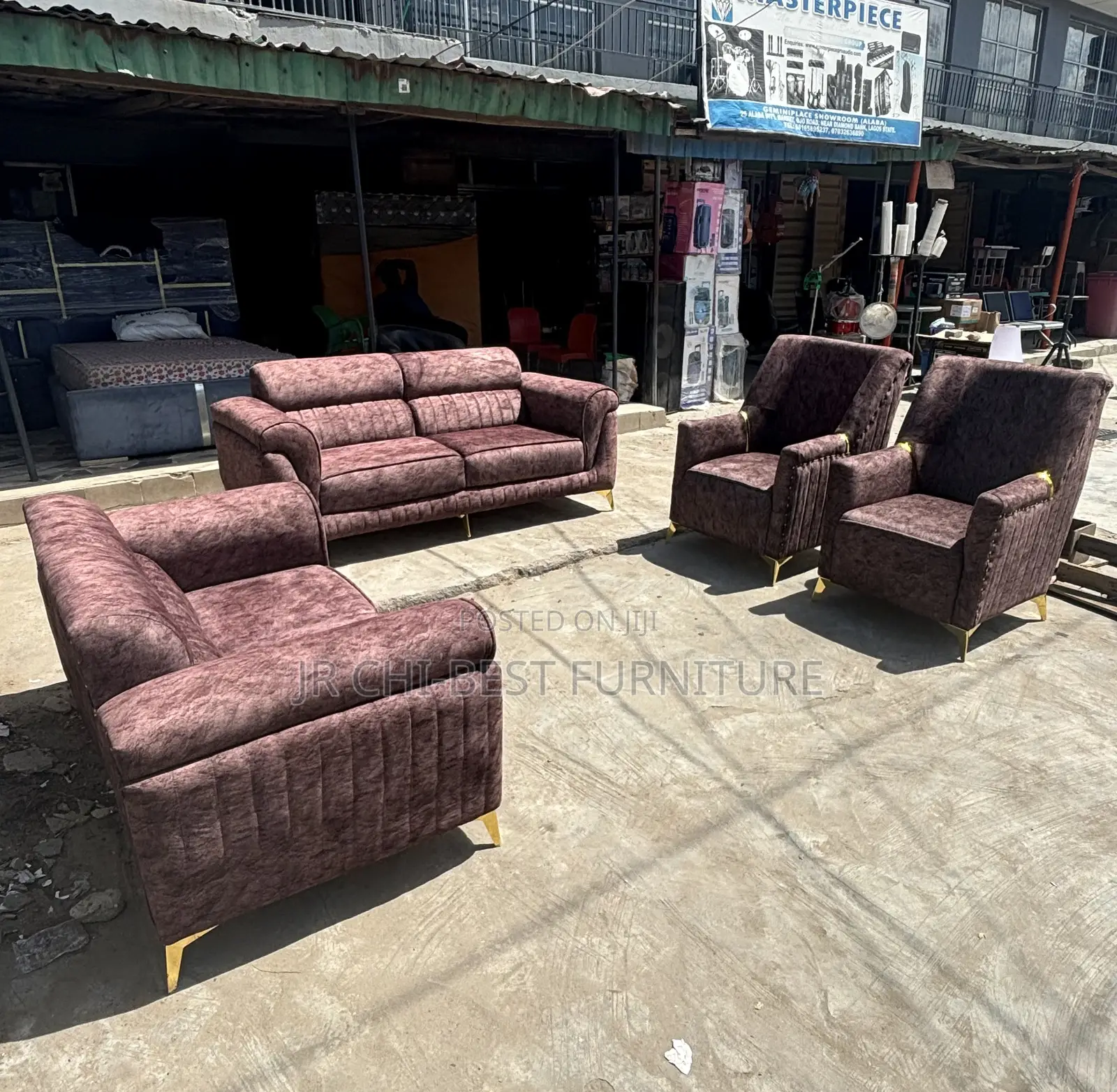 Set of Quality Padded Upholstery Sofa Chairs