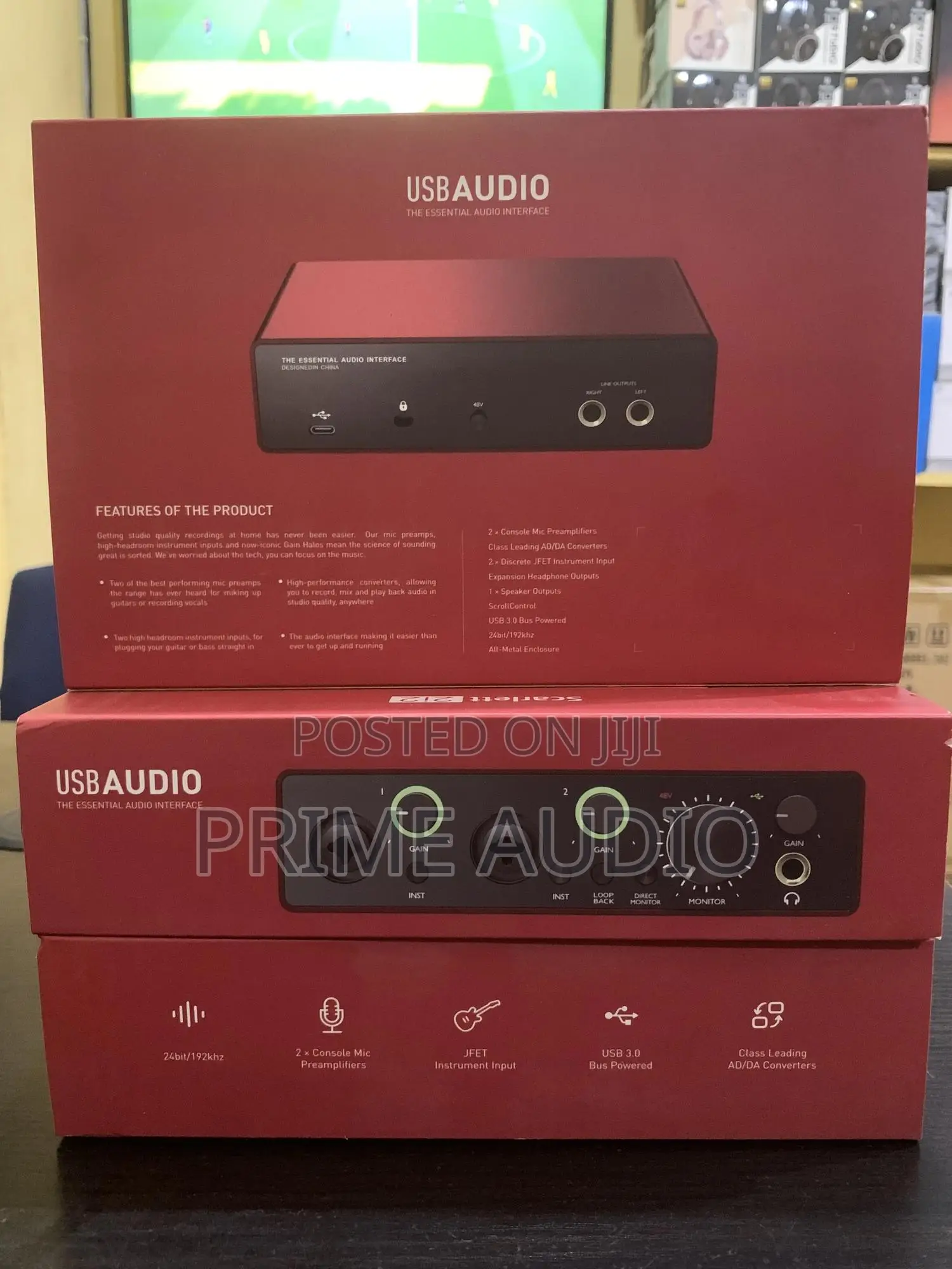 Focusrite Scarlett 2i2 Soundcard 2input to 2output Interface