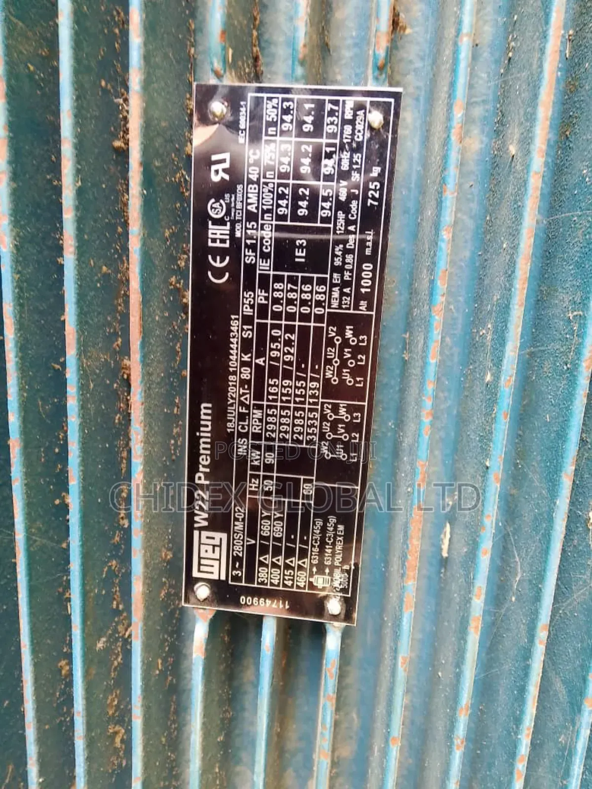 Original Brand New Wag Electric Motor 90kw High Speed
