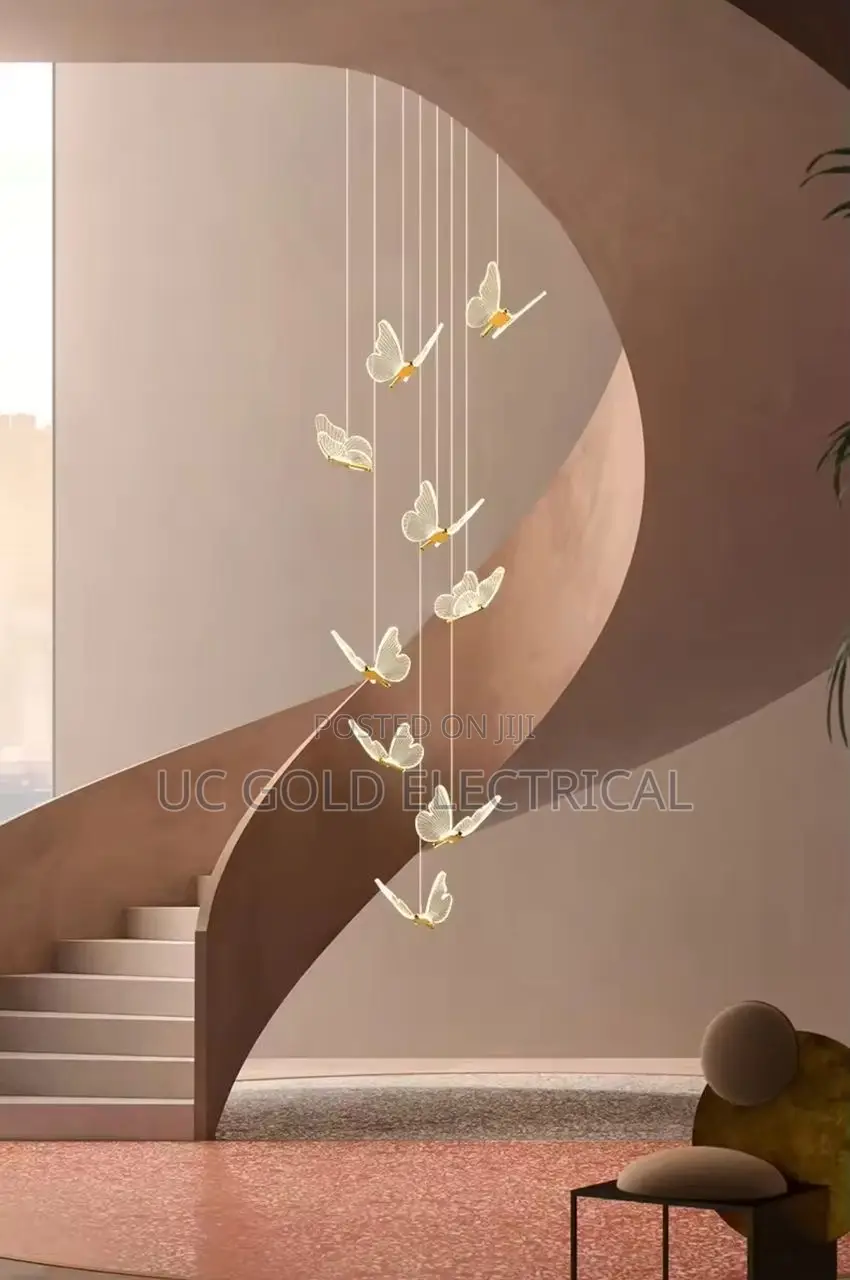 New Modern Stair Chandelier Acrylic Butterfly Shape