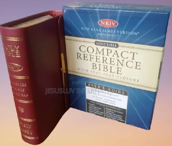 Holy Bible NKJV Compact With Stylish Snap-Flap Leather Cover