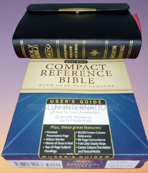 NKJV Compact Reference Bible With Stylish Snap-Flap Leather