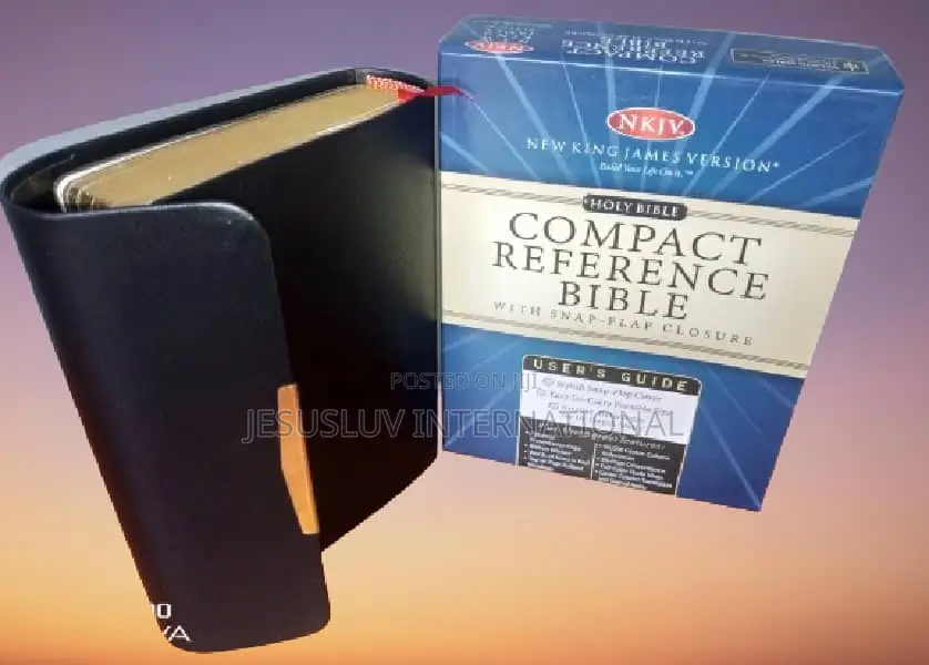 NKJV Compact Reference Bible With Stylish Snap-Flap Leather