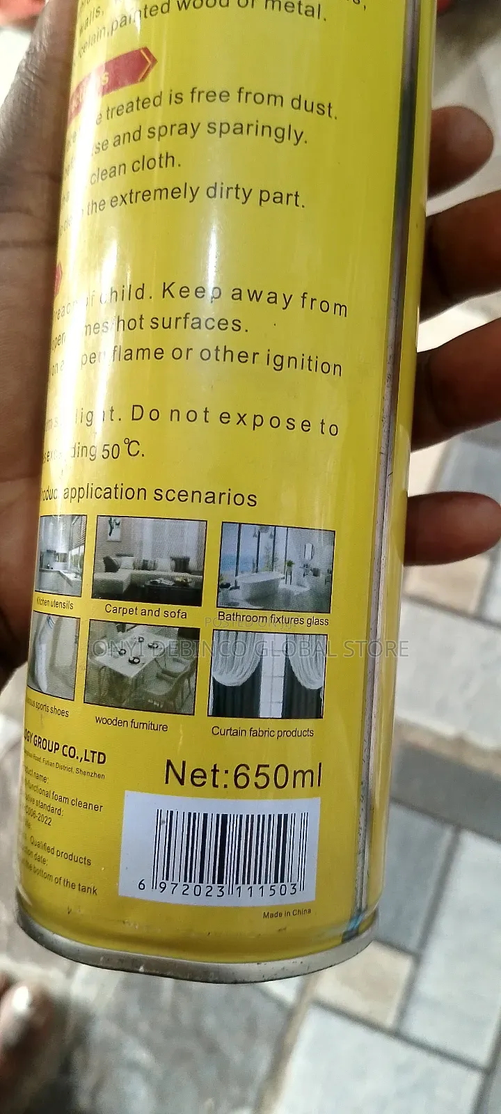 Multi-Purpose Foam Cleaner Spray for Kitchen, Carpet and Car