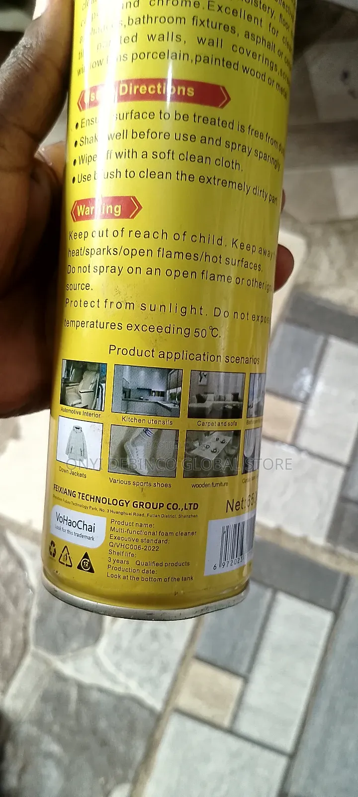 Multi-Purpose Foam Cleaner Spray for Kitchen, Carpet and Car