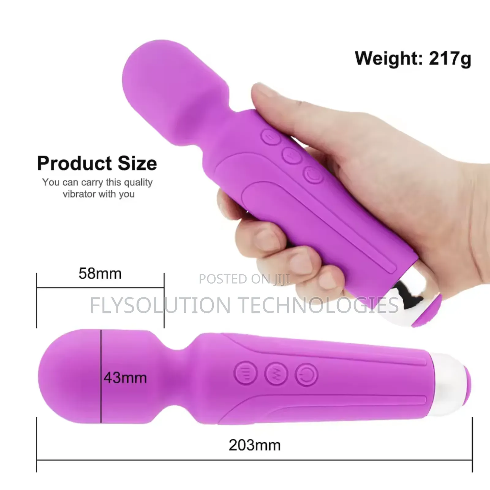 Powerful Magic Wand Massager 20 Vibration Modes (Purple)