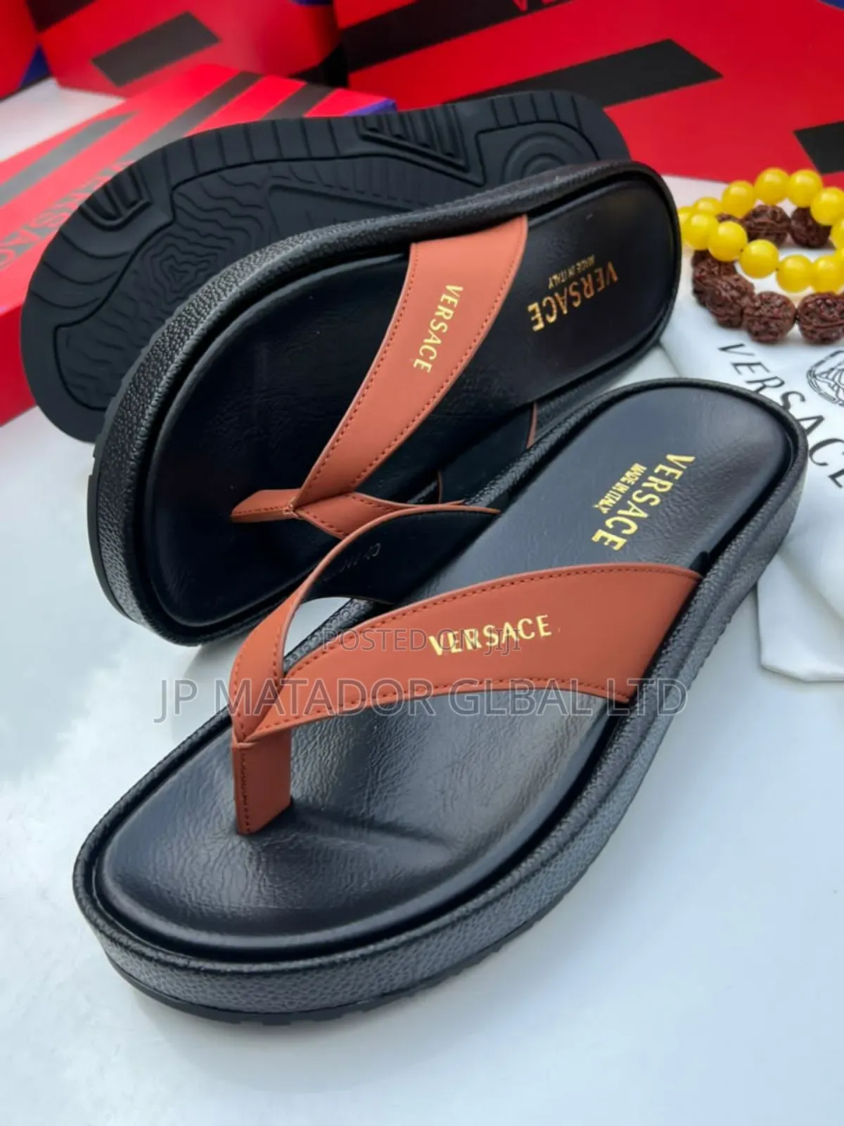 Pure Italian Leather Slippers!;Men!