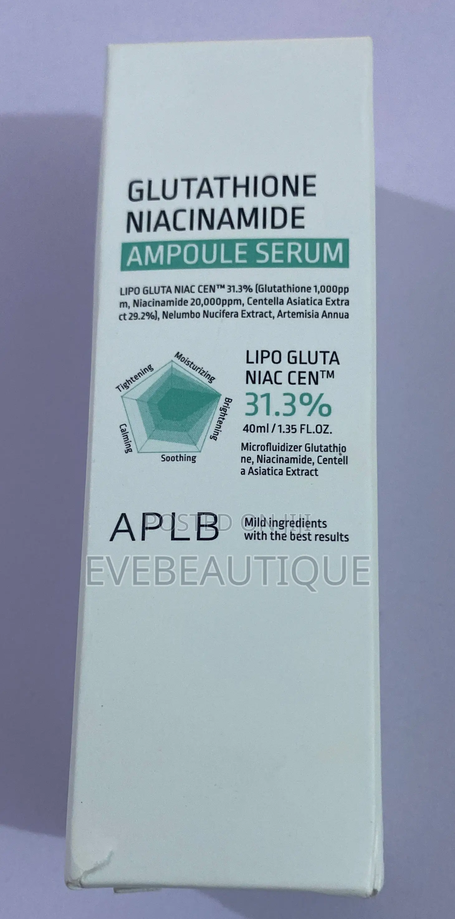 Aplb – Glutathione Niacinamide Ampoule Serum 40ml