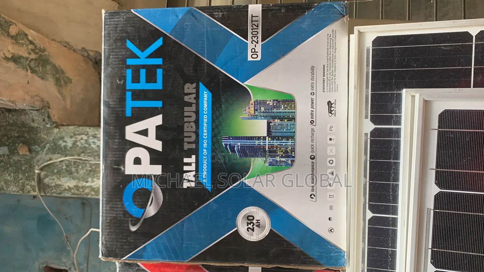 230ah Opatek Tubular Battery