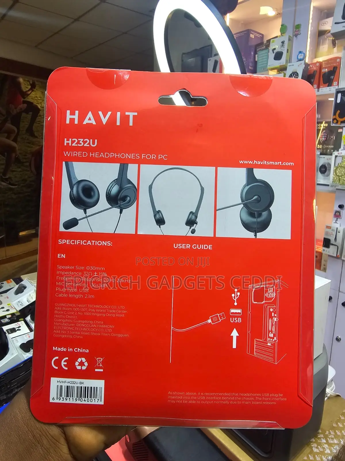 Havit Wired Usb Pc Headphones With Noice Canceling Mic