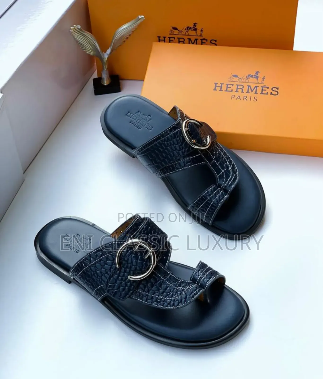 ๐ฏ Quality Luxury Men's Slippers Hermes Well Branded Package