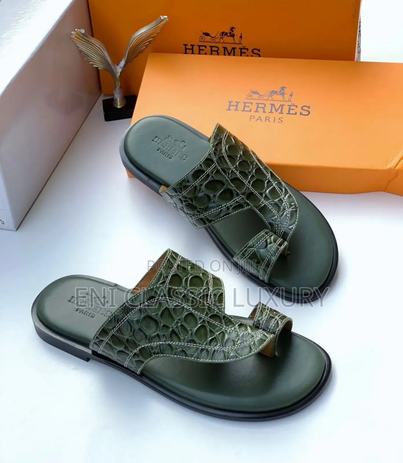 ๐ฏ Quality Luxury Men's Slippers Hermes Well Branded Package
