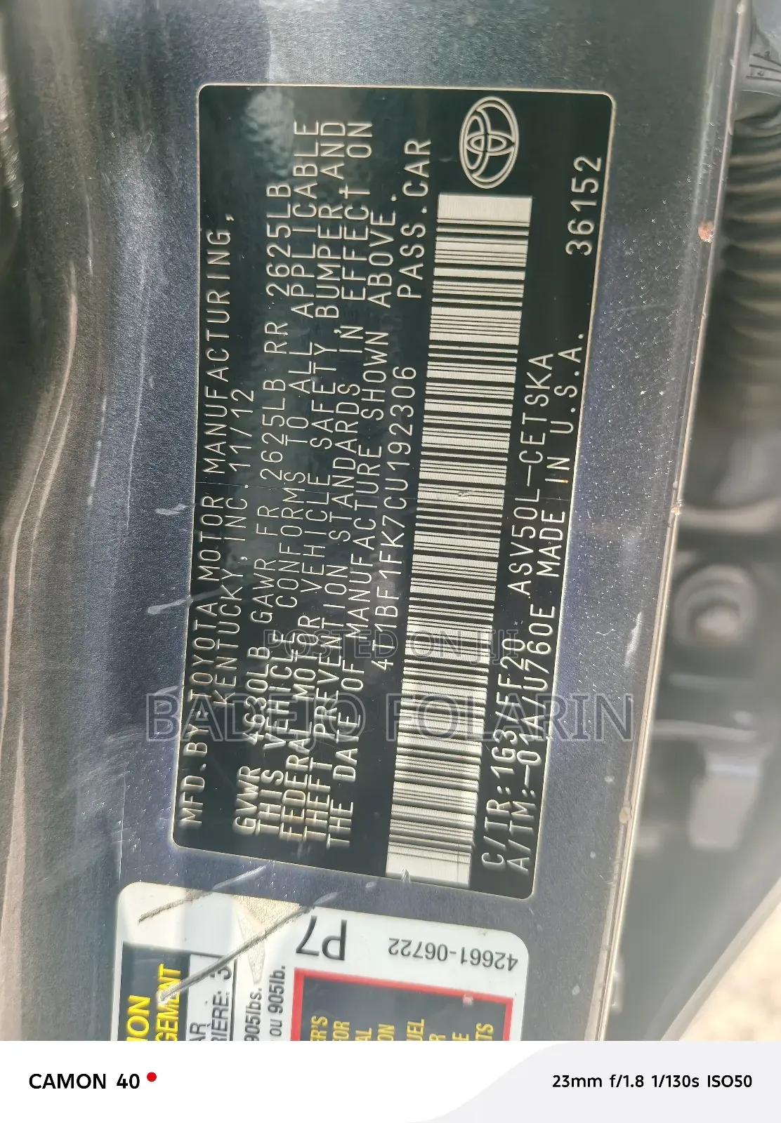 Toyota Camry SE 4dr Sedan (2.5L 4cyl 6A) 2013 Gray