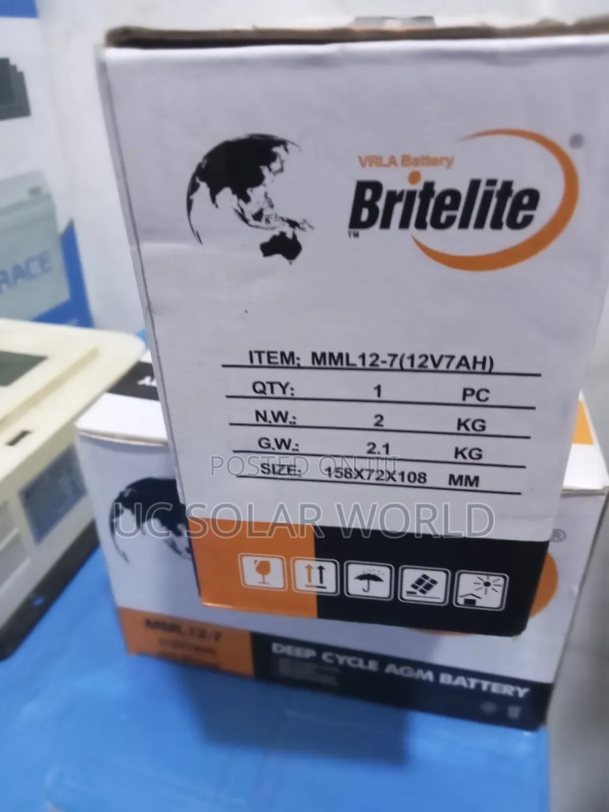7ah 12v Britelite Gel Battery