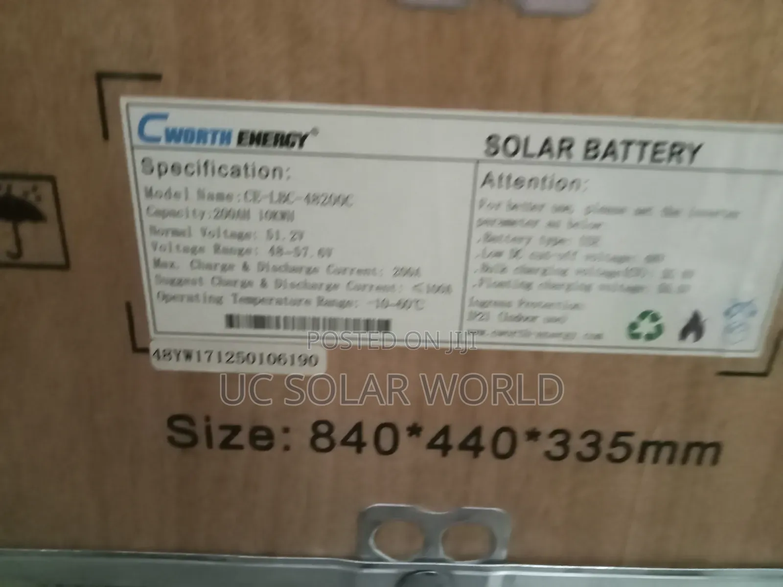 Cworth Energy 10kwh 51.2v Lithium Ion Battery