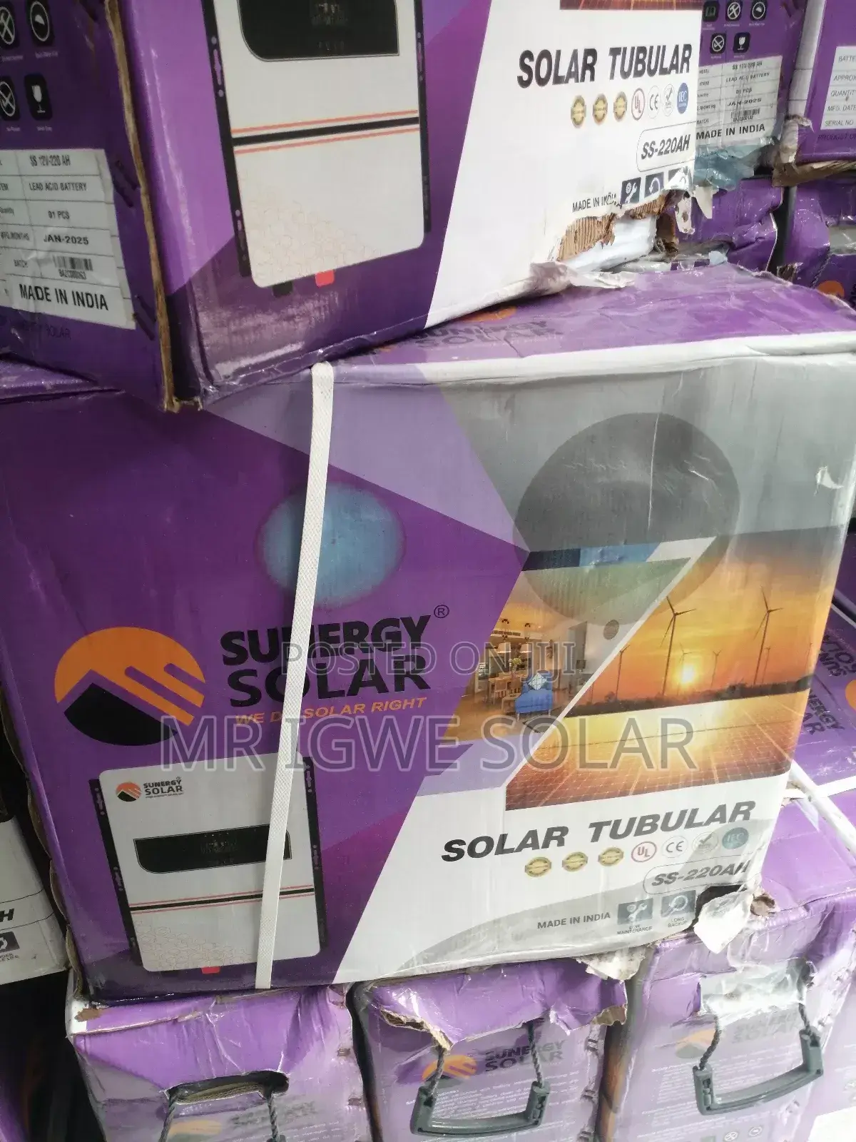 Sunergy Tall Tubular Battery 220ah