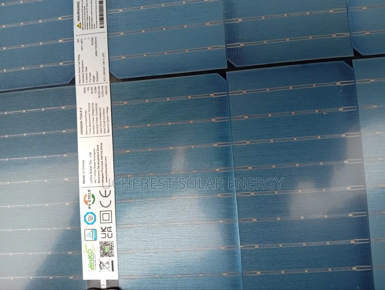 600w/156cell/48v Jinco Panel