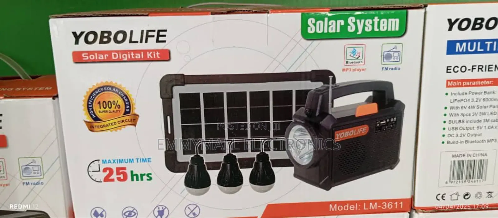 Portable Solar Power System, and a Radio and Bluetooth
