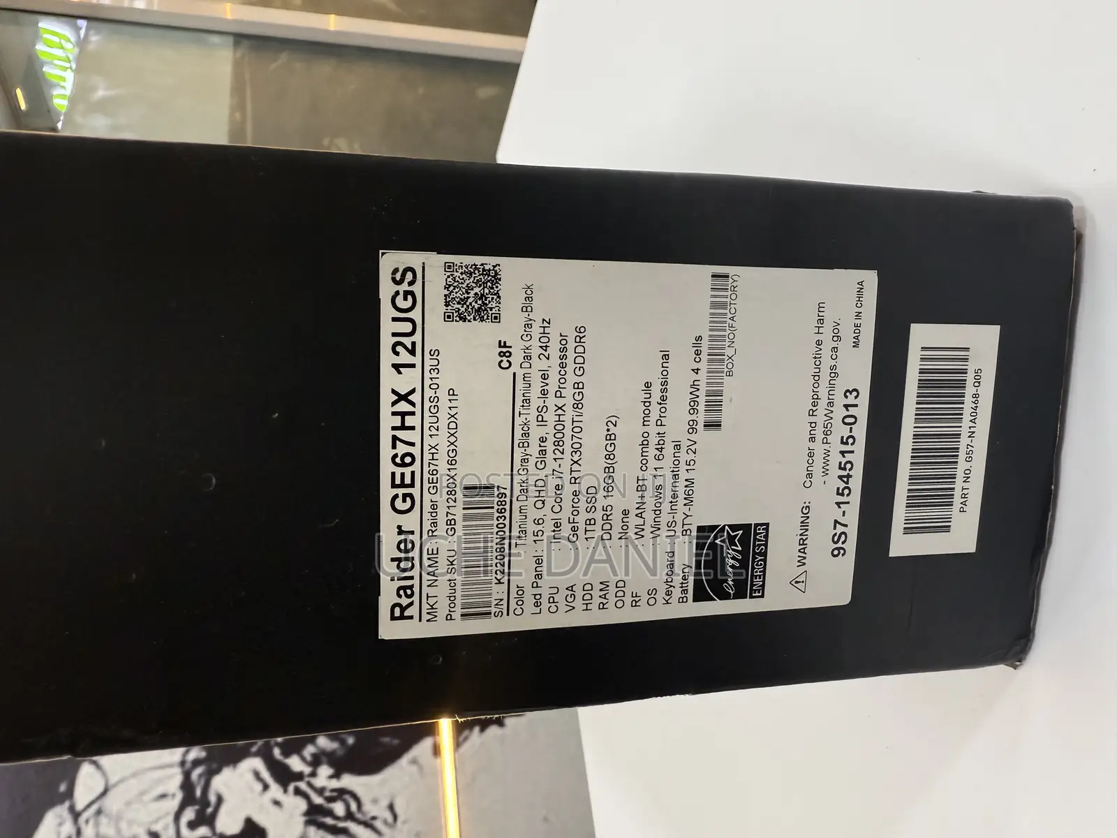 Laptop MSI GE66 Raider 16GB Intel Core I7 SSD 1T