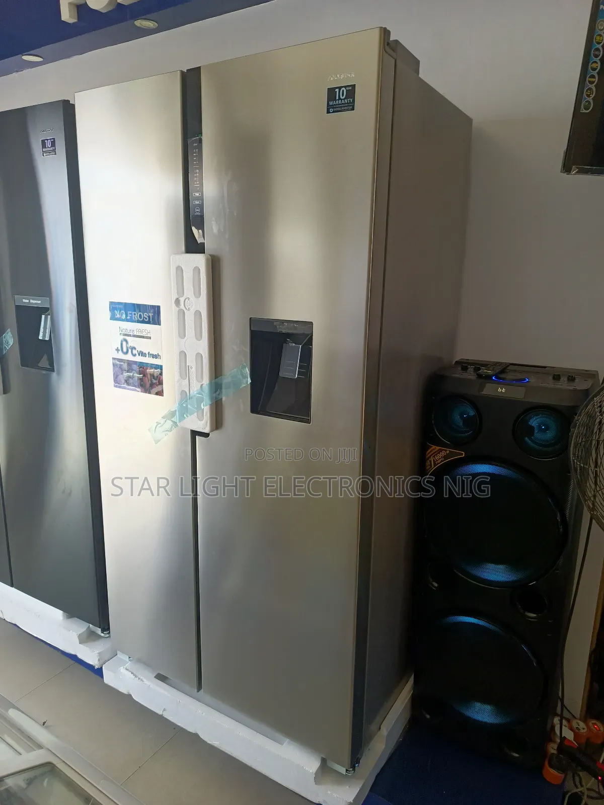 Side By Side Inverter Fridge With Dispenser Silver