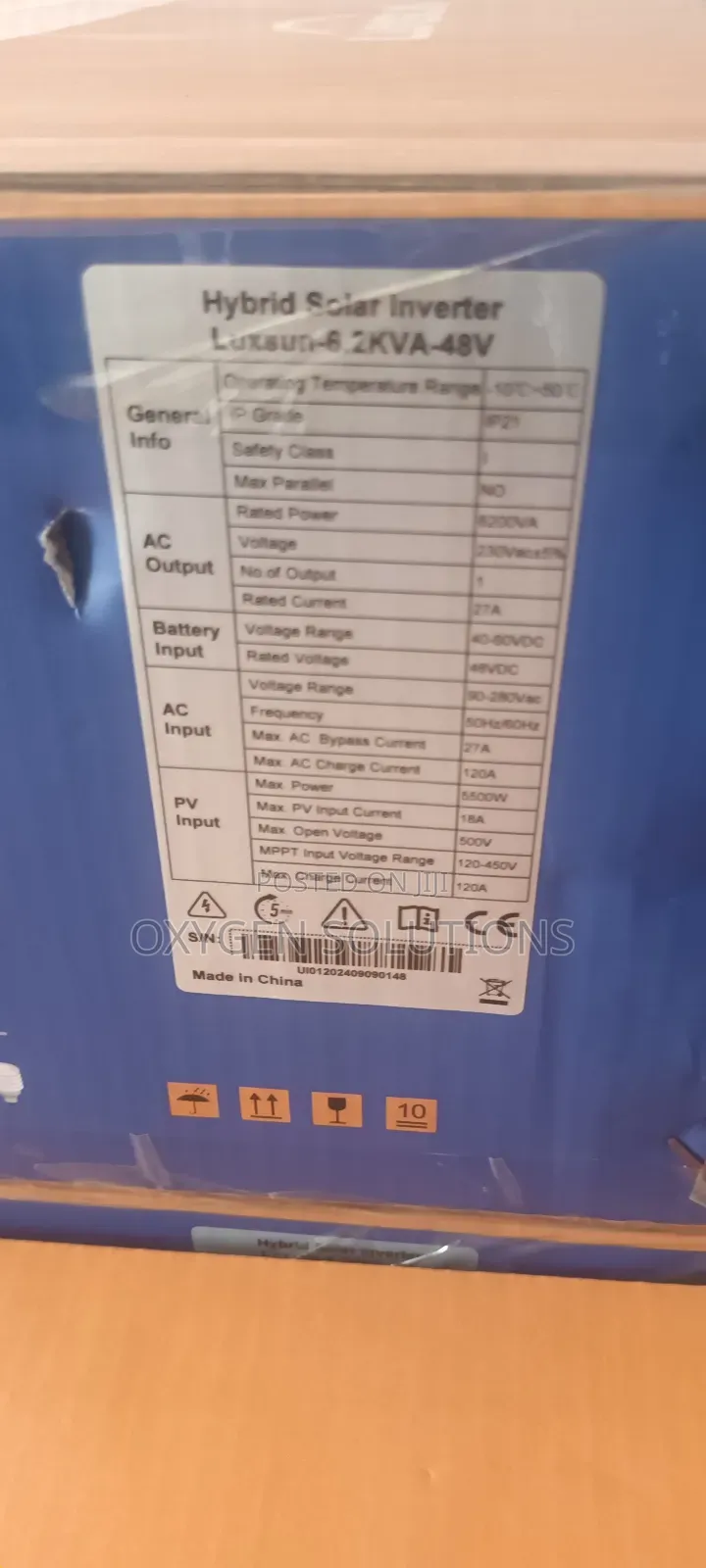 6.2kva Luxsun Hybrid Inverter