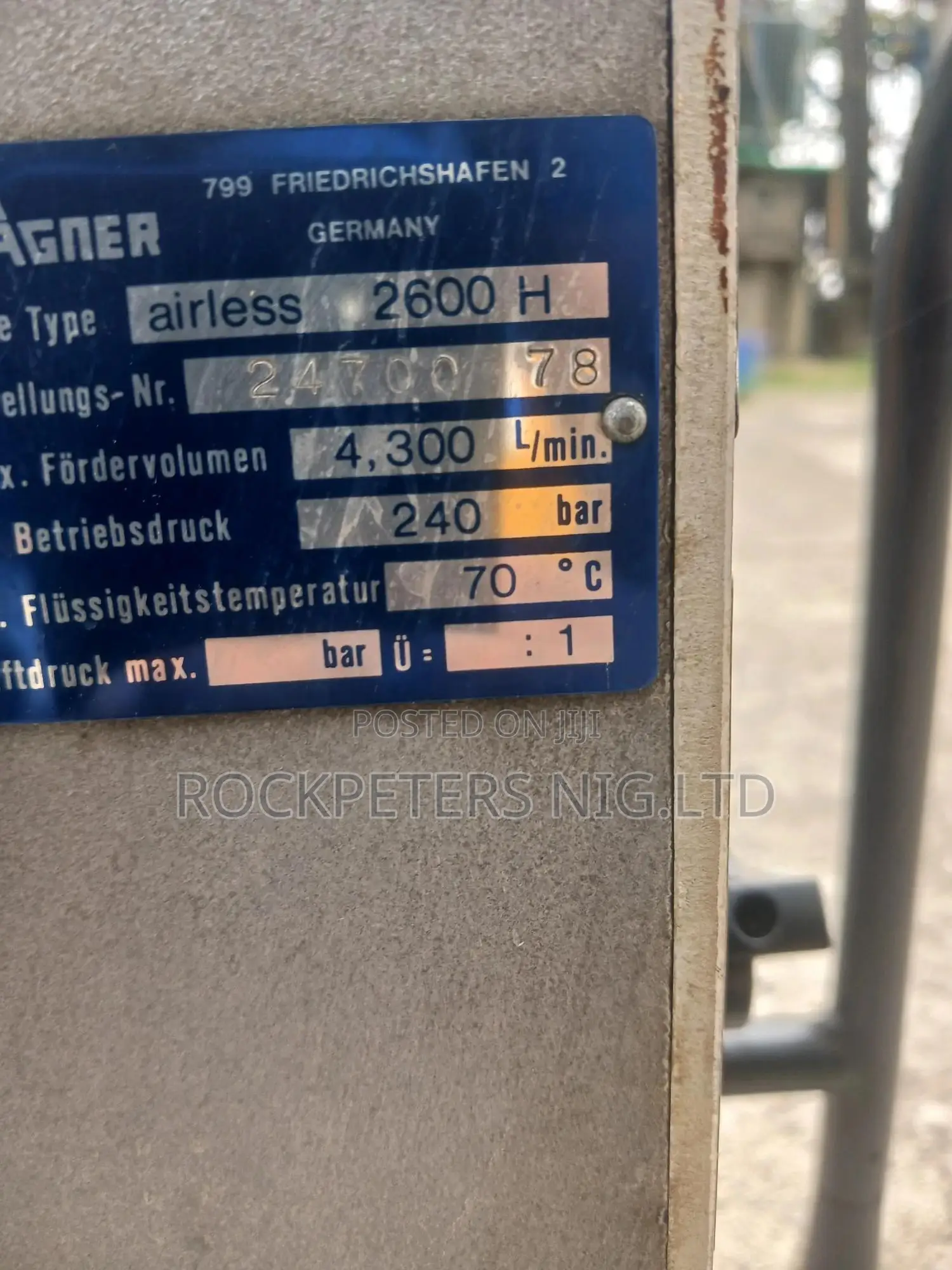 Wagner 2600h Electric Airless Spraying Machine