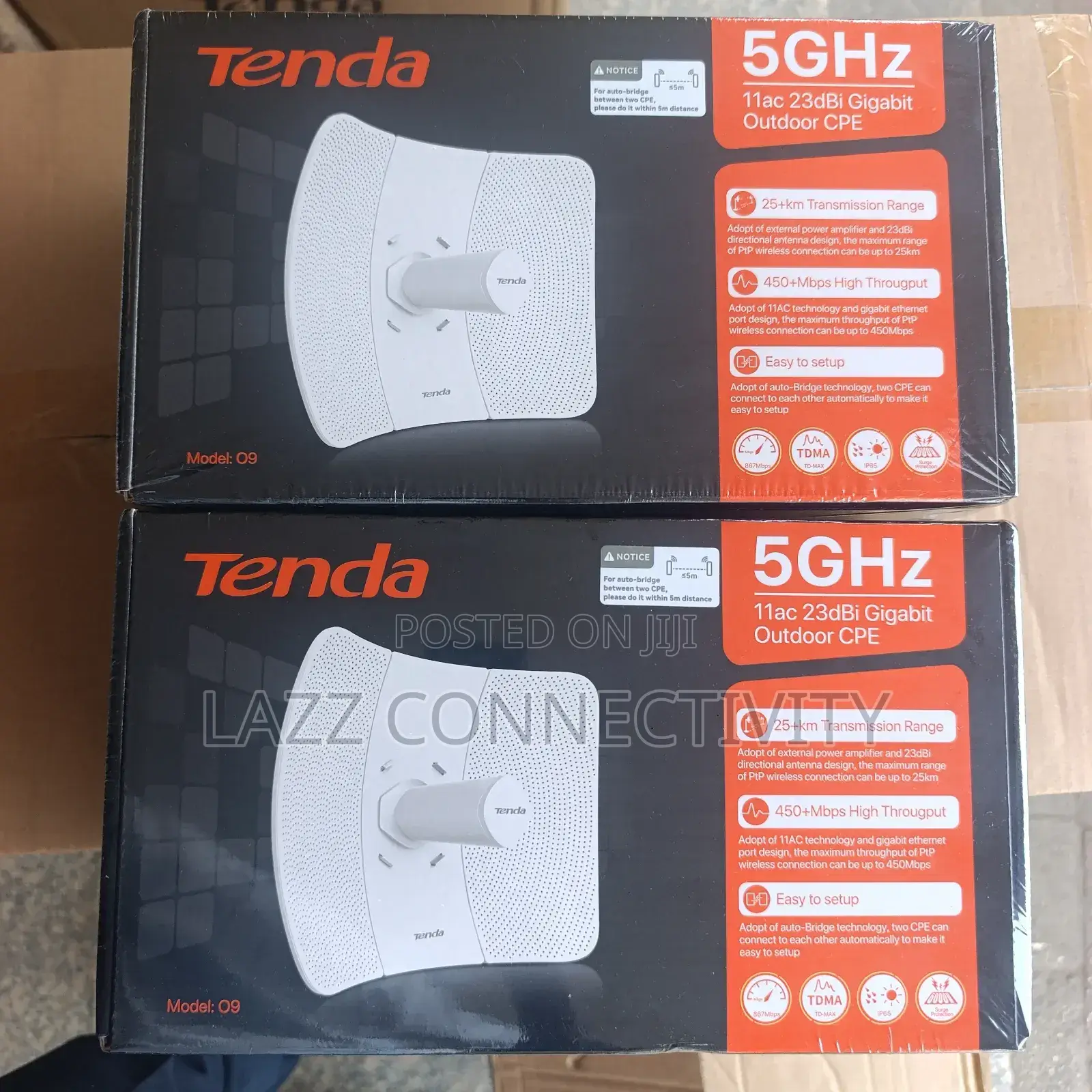 Tenda O9 5ghz 23km+ 11ac 23dbi Gigabit Outdoor Ap Cpe