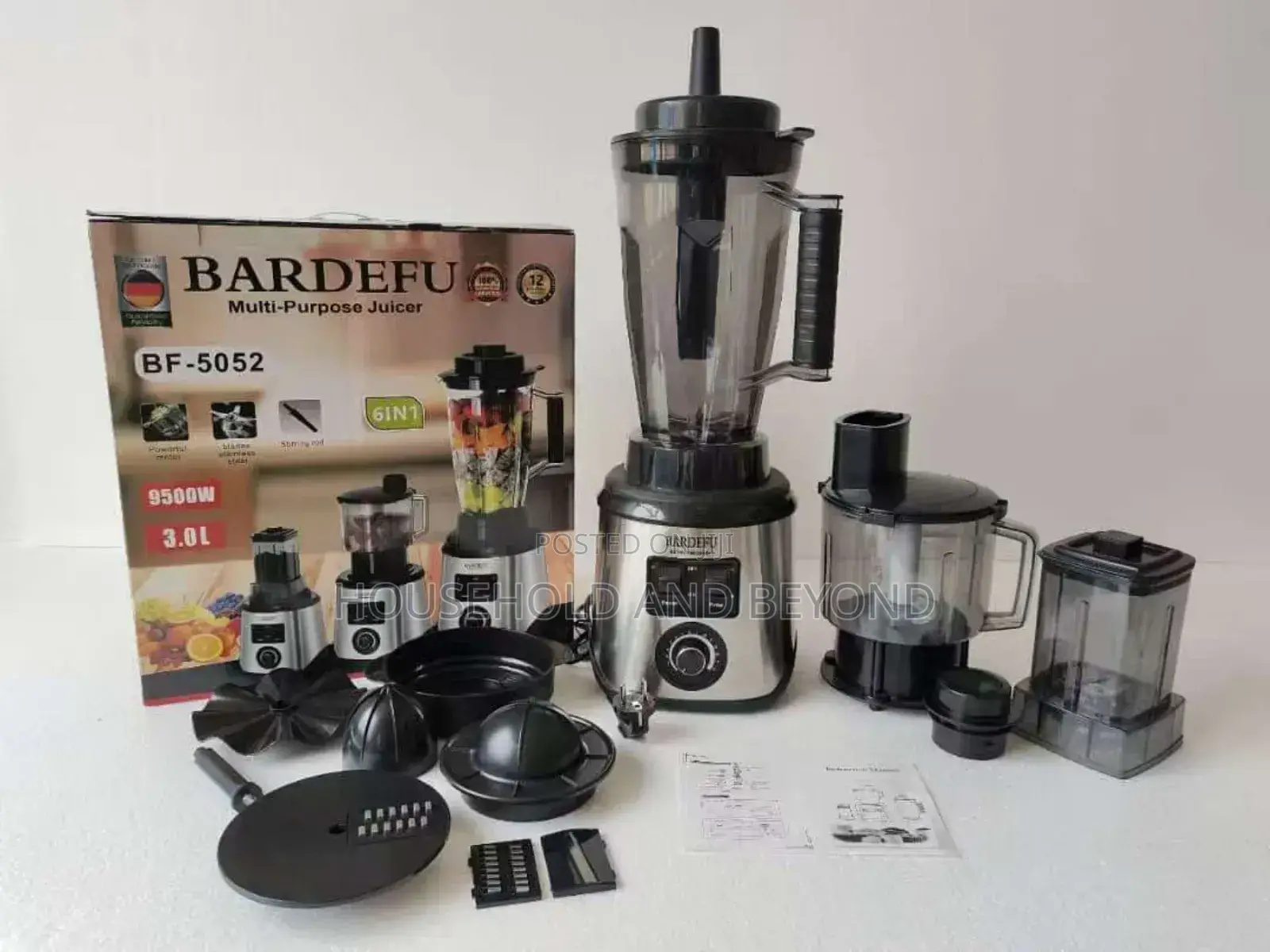 6 in 1 Bardefu Multi-Purpose Blender 9500watts