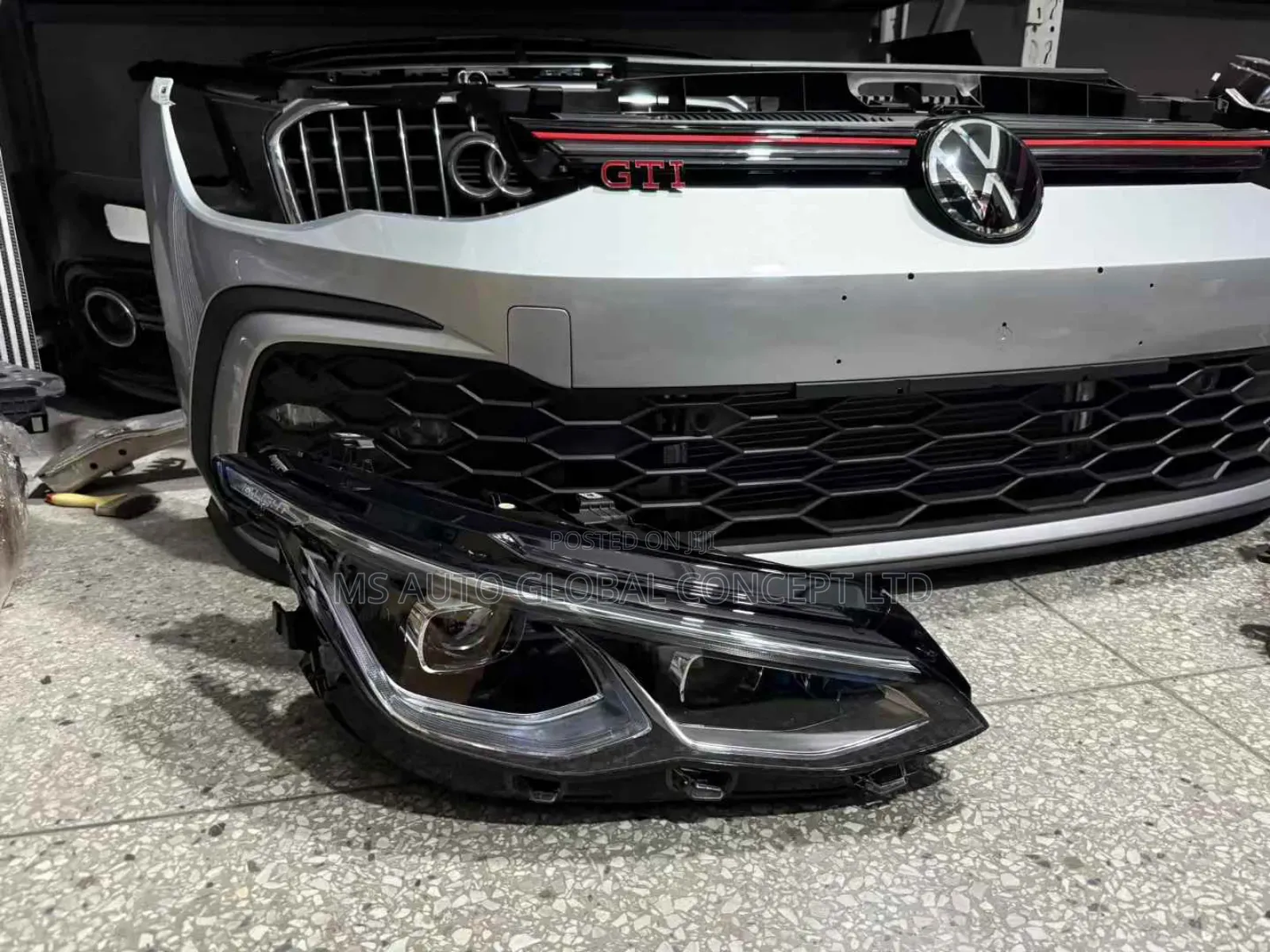 Volkswagen Golf 8 Gti Headlights And Bumper