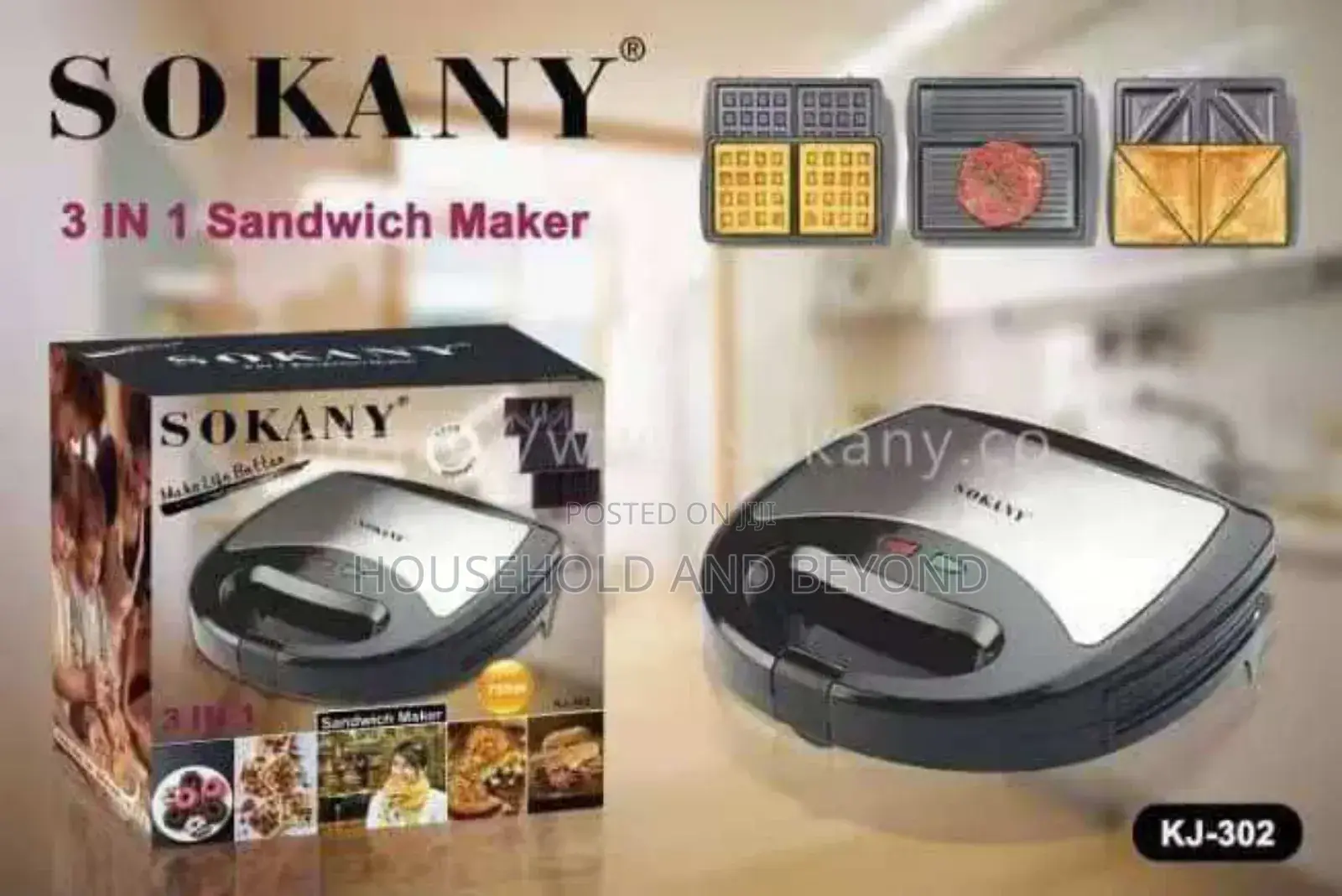 3 in 1 Sokany Sandwich Maker/Toaster