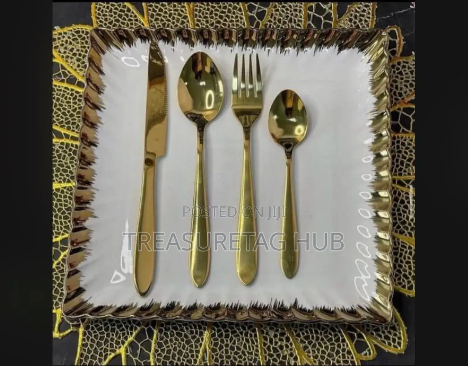 Point a Gold Spoon and Fork Dozens