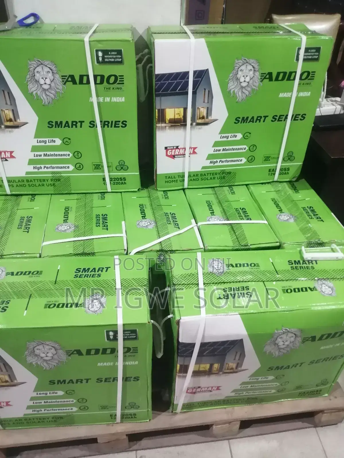 Aldo Tall Tubular Battery 220ah
