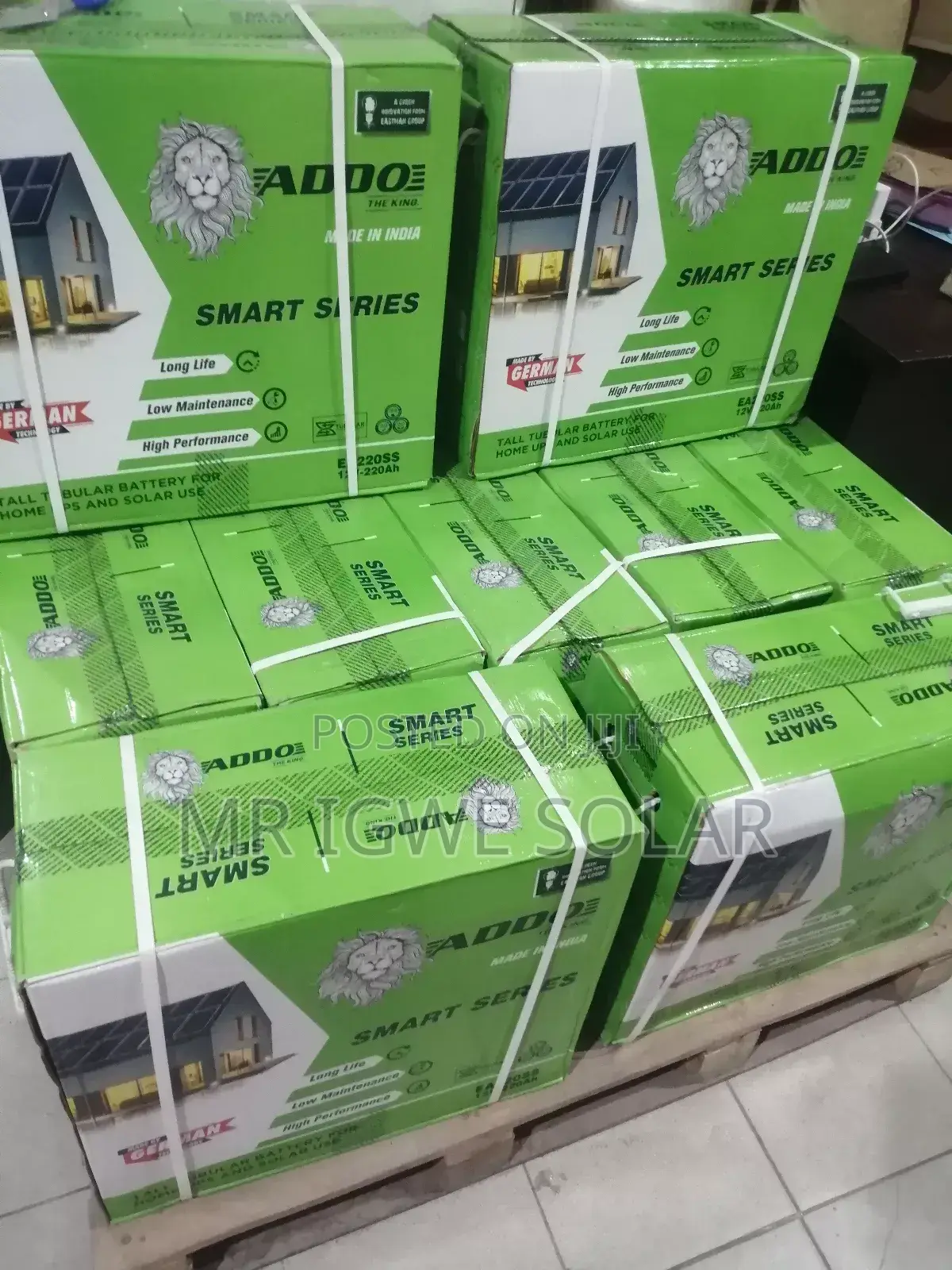 Aldo Tall Tubular Battery 220ah