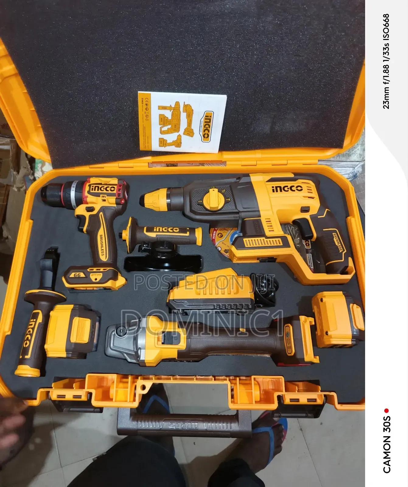 Ingco Cordless Tools Set 3 In 1 Cutting Drill And Hammer