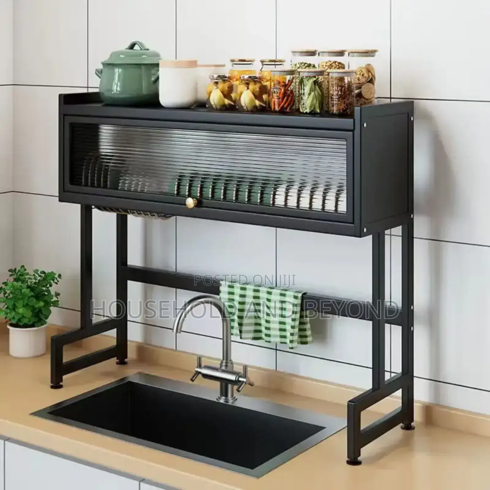 Over the Sink Dish Drying Rack Cabinet – Stainless Steel Organizer