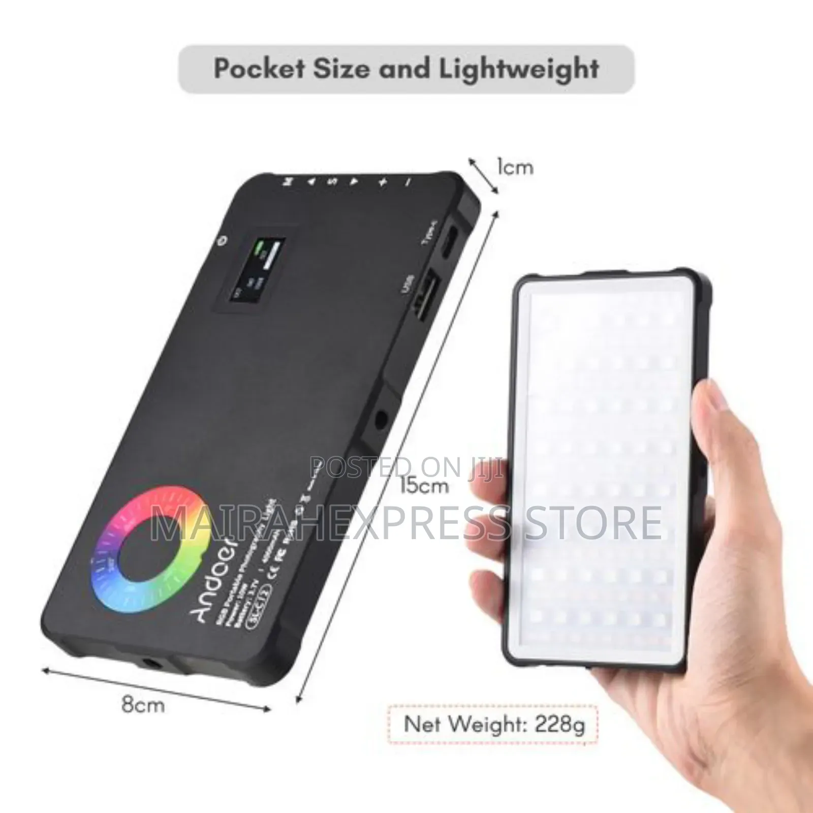 Hy - 36 RGB Pocket Video Light Led Fill Light Panel