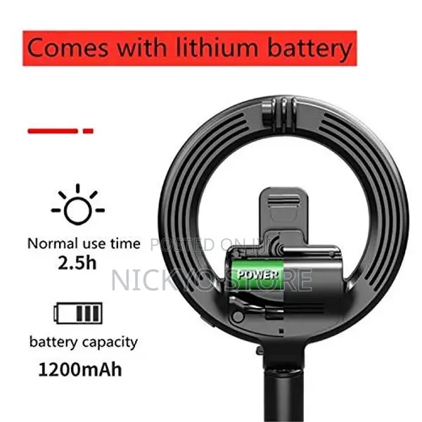 Foldable Ring Light With Tripod Phone Holder