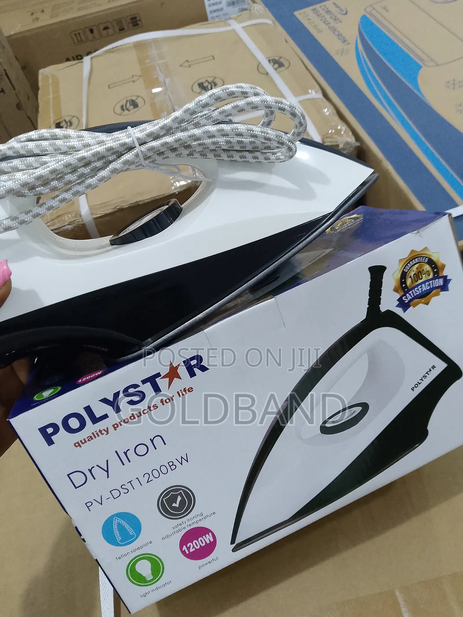 Polystar Electric High-Performance Dry Iron Pv-Dst1200bw