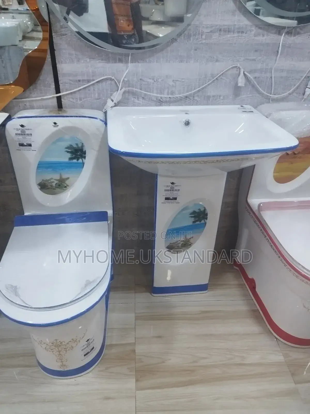 Luxury Master Water Closet With the Basin and Pedestrian.