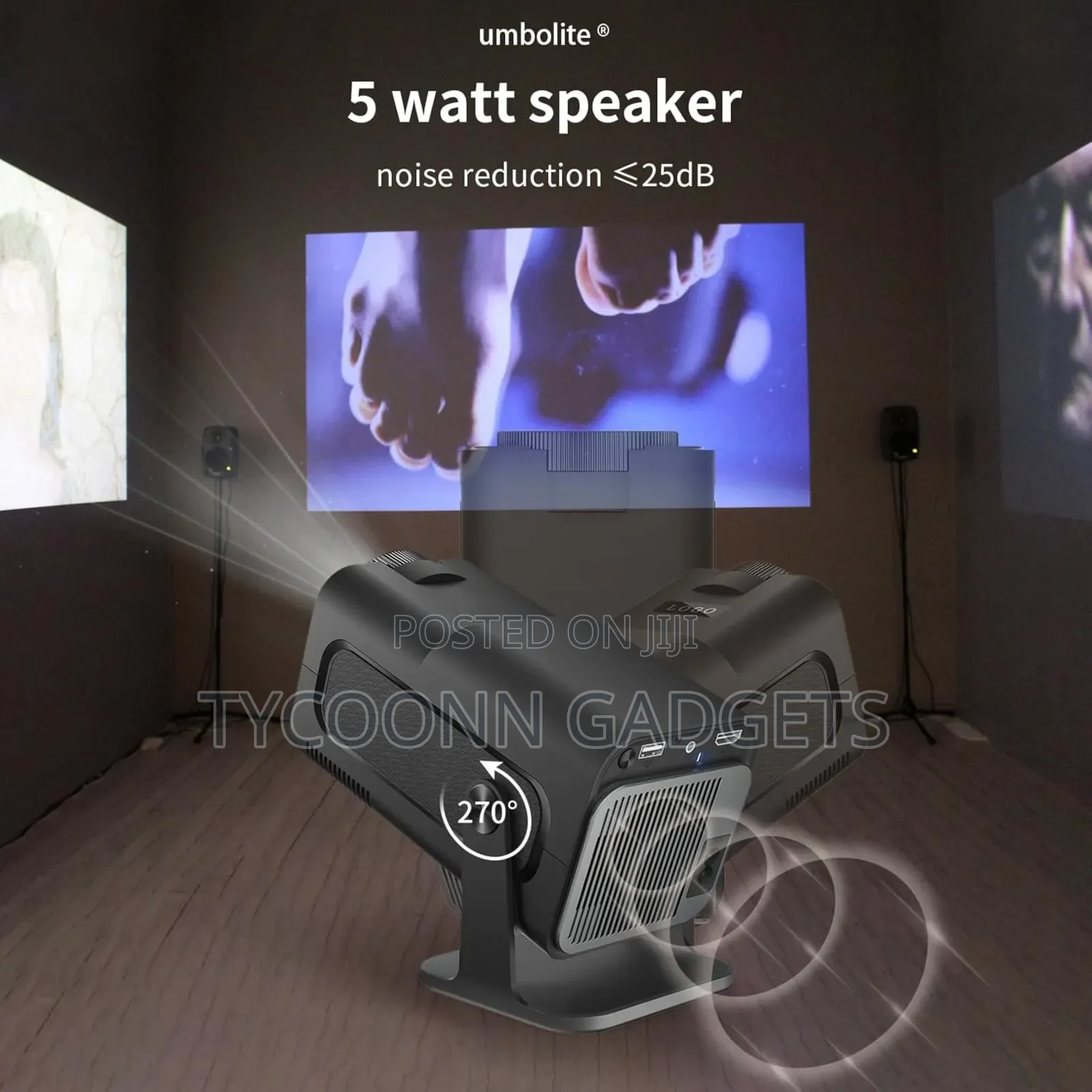 Mini Andriod Projector 150-Inch Portable Outdoor 1080p