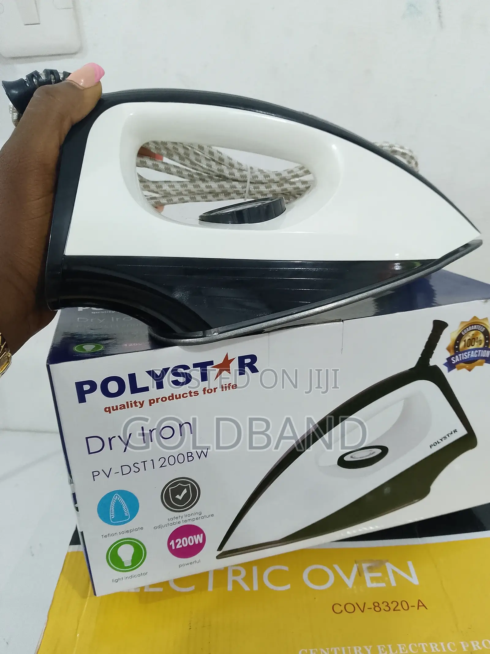 Long-Lasting Polystar Electric Dry Iron Pv-Dst1200bw