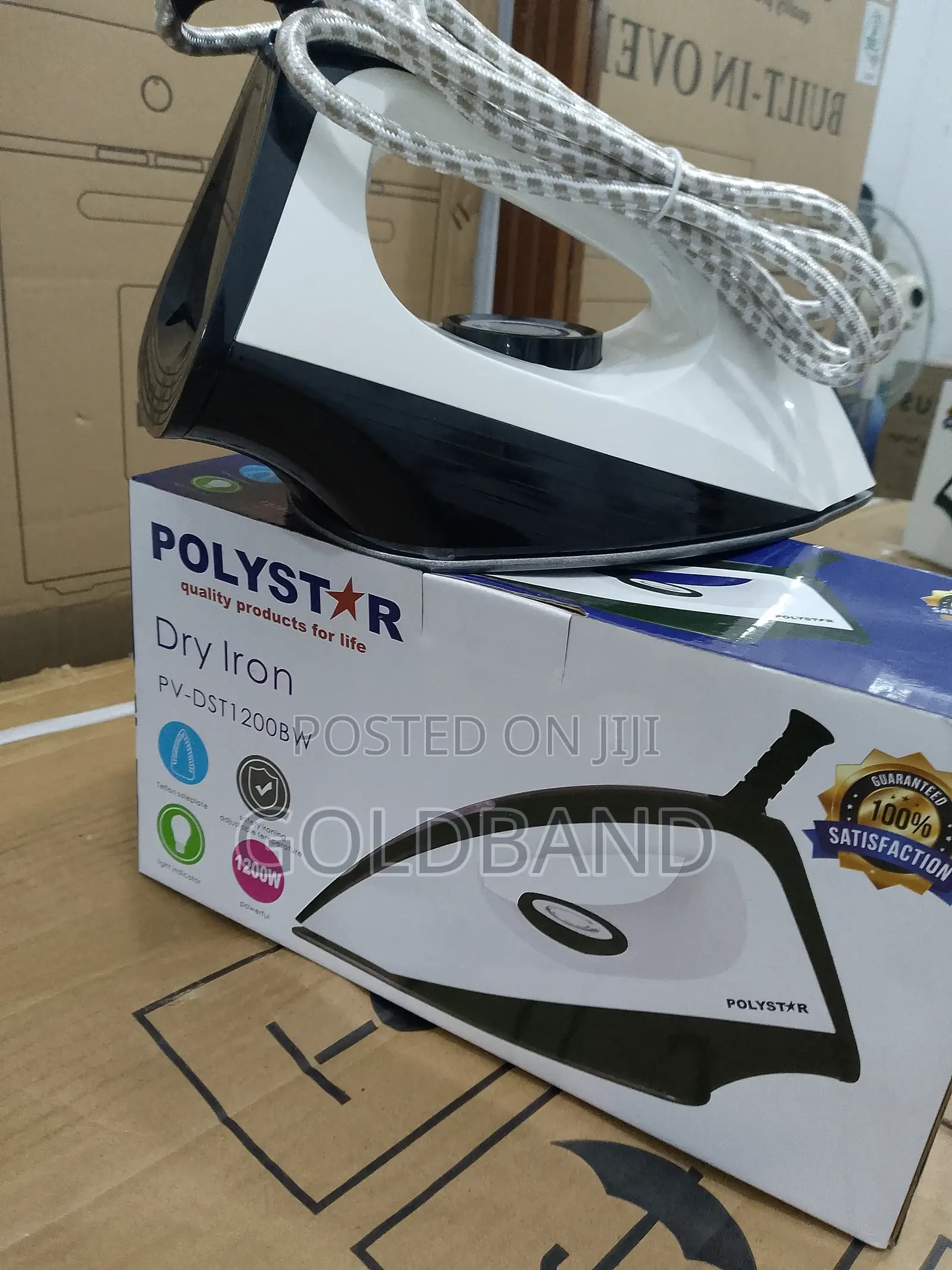 Compacr Efficient Polystar Electric Dry Iron Pv-Dst1200bw