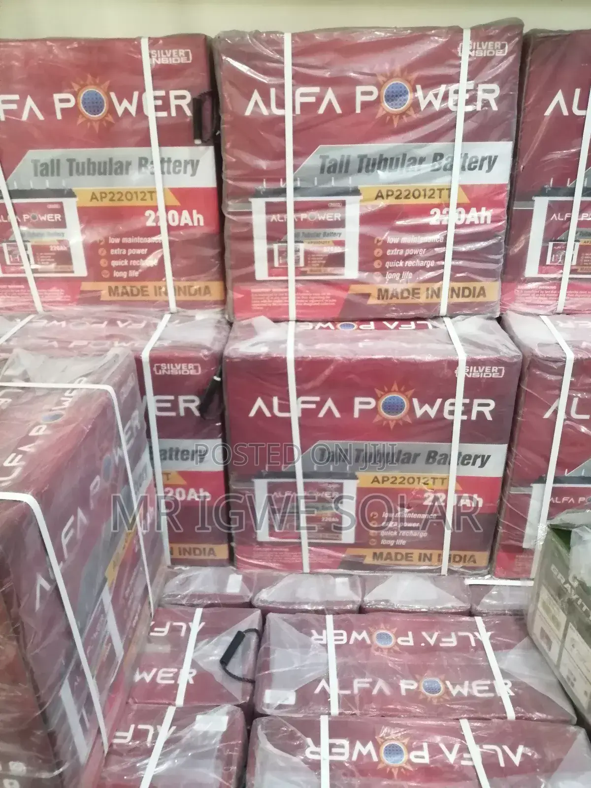 Alpha Power 220ah Tall Tubular Battery