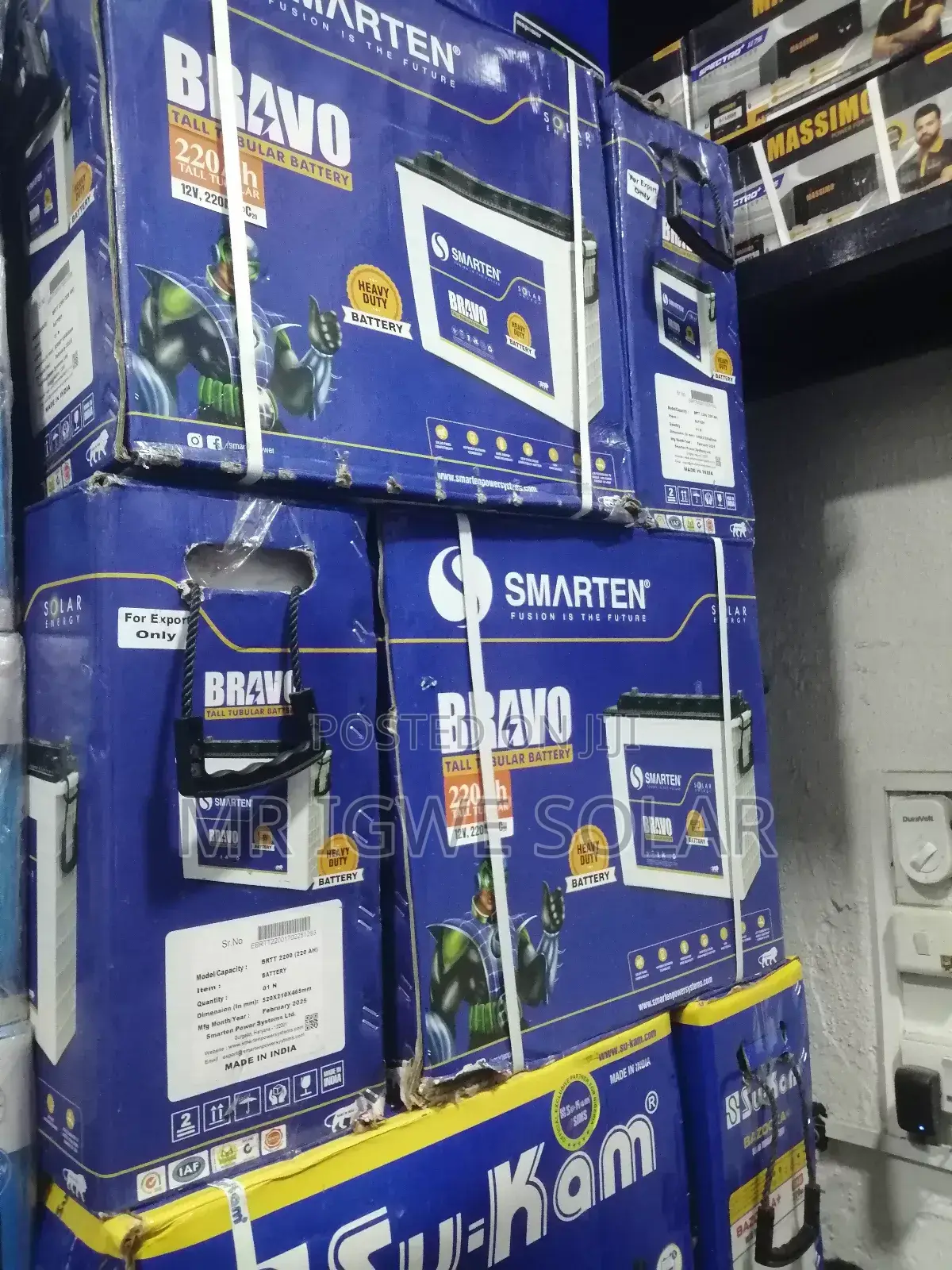Smarten Tall Tubular Battery