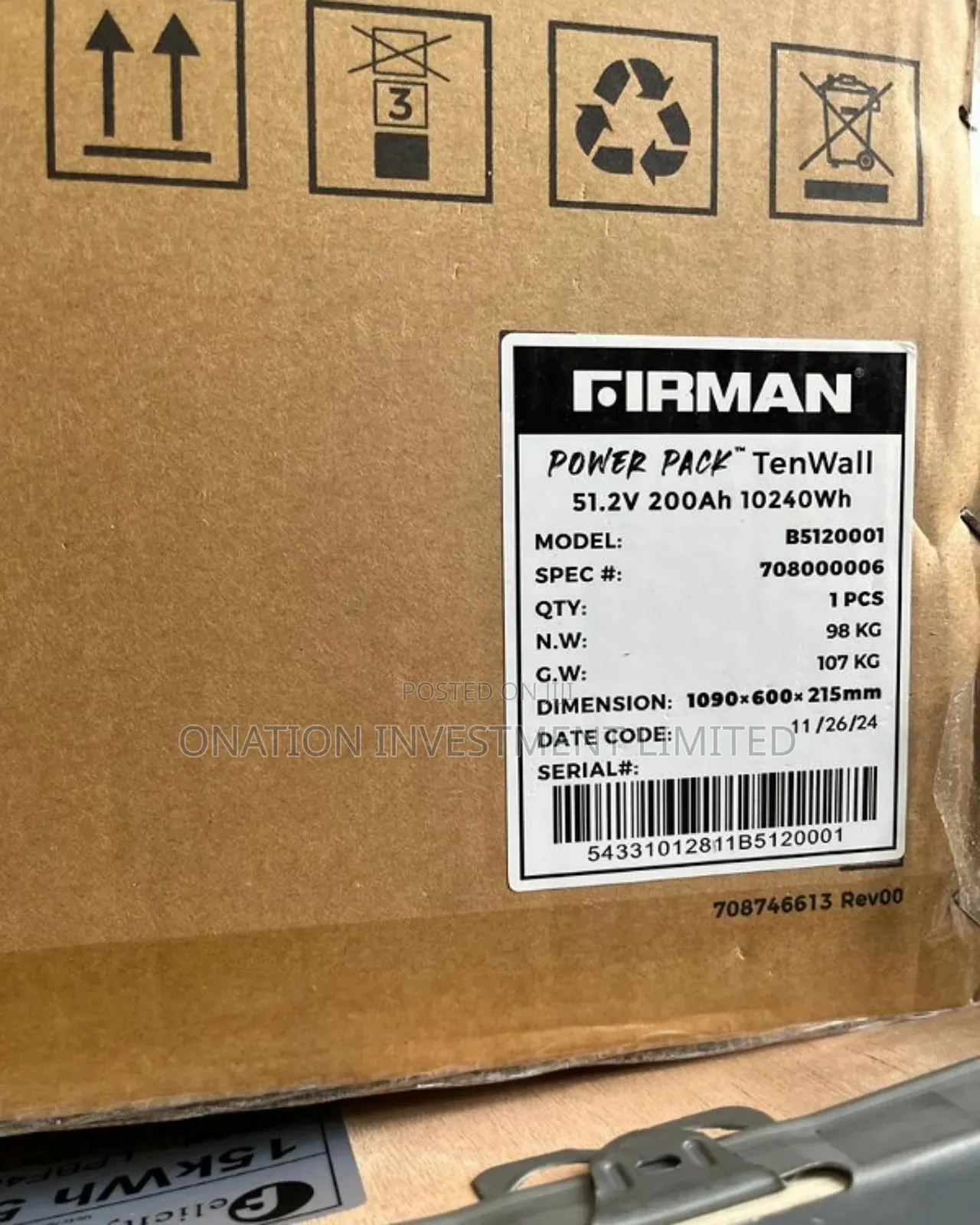 10kwh 51.2v Firman Lithium Batteries