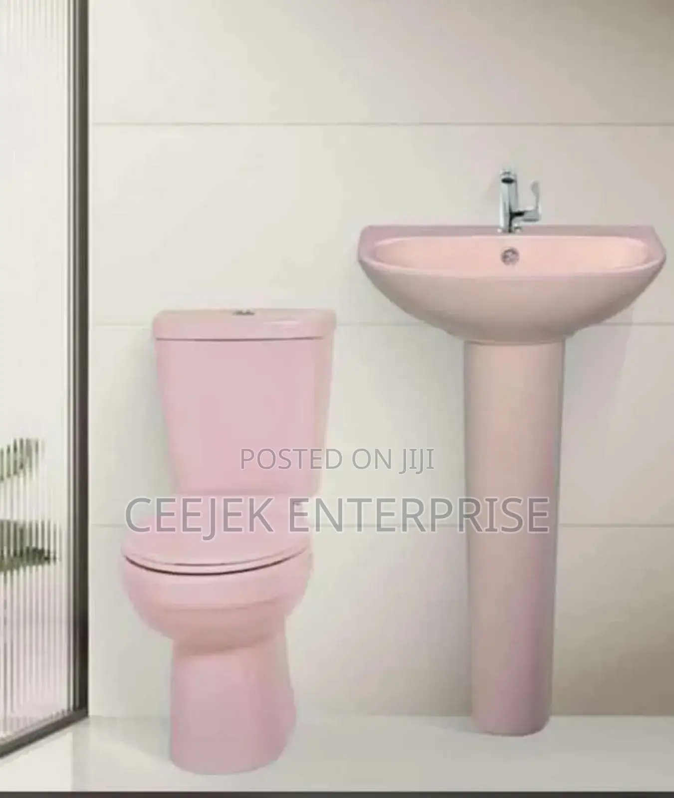 Milano Pink Water Closet With Wash Hand Basin